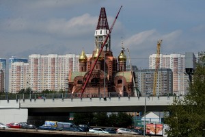 Освящение крестов на мичуринском