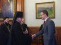 SzijjÃ¡rtÃ³ PÃ©ter  miniszter fogadta Tyihon podolszki pÃ¼spÃ¶k urat, az Orosz Orthodox EgyhÃ¡z Magyar EgyhÃ¡zmegye kormÃ¡nyzÃ³jÃ¡t a 2017 mÃ¡rcius10-Ã©n a KÃ¼lgazdasÃ¡gi Ã©s KÃ¼lÃ¼gyminisztÃ©riumban.
FotÃ³:KKM/Burger Zsolt